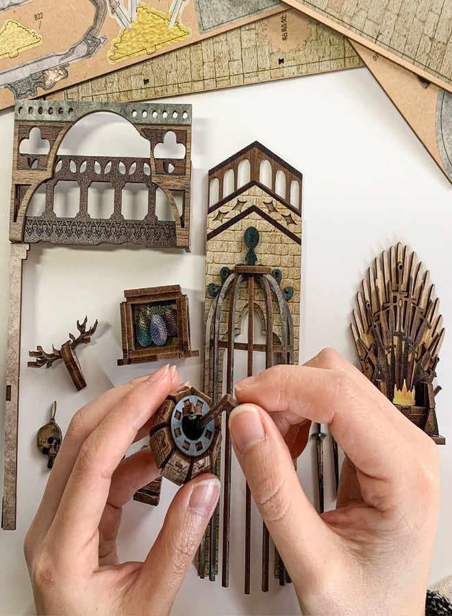 Spilay DIY Dollhouse Miniature Book Nook Assemble Kit,3D Wooden Puzzle Bookshelf Insert Decor with LED, Bookends Model Build-Creativity Kit for Adults Women Birthday Gift SQ08 - Image 5